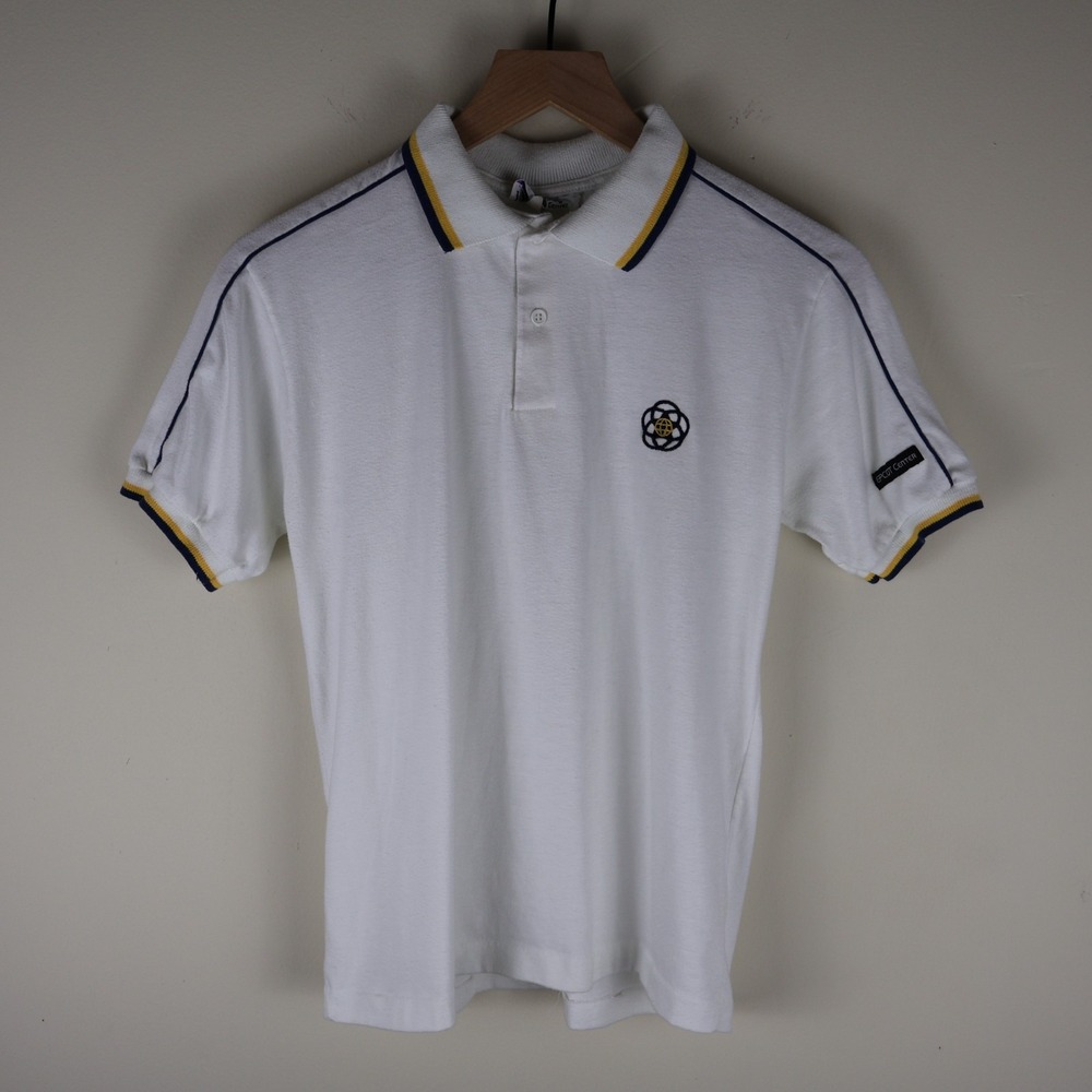 Vintage 1982 Disney World Epcot Center‎ Polo Shirt White Small 18x22.5